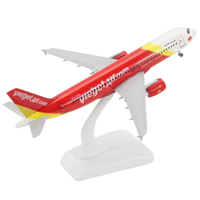 Металлическая модель самолета 20 см Vietnam Airlines VietJet Air Airbus A320 из сплава для авиационного подарка