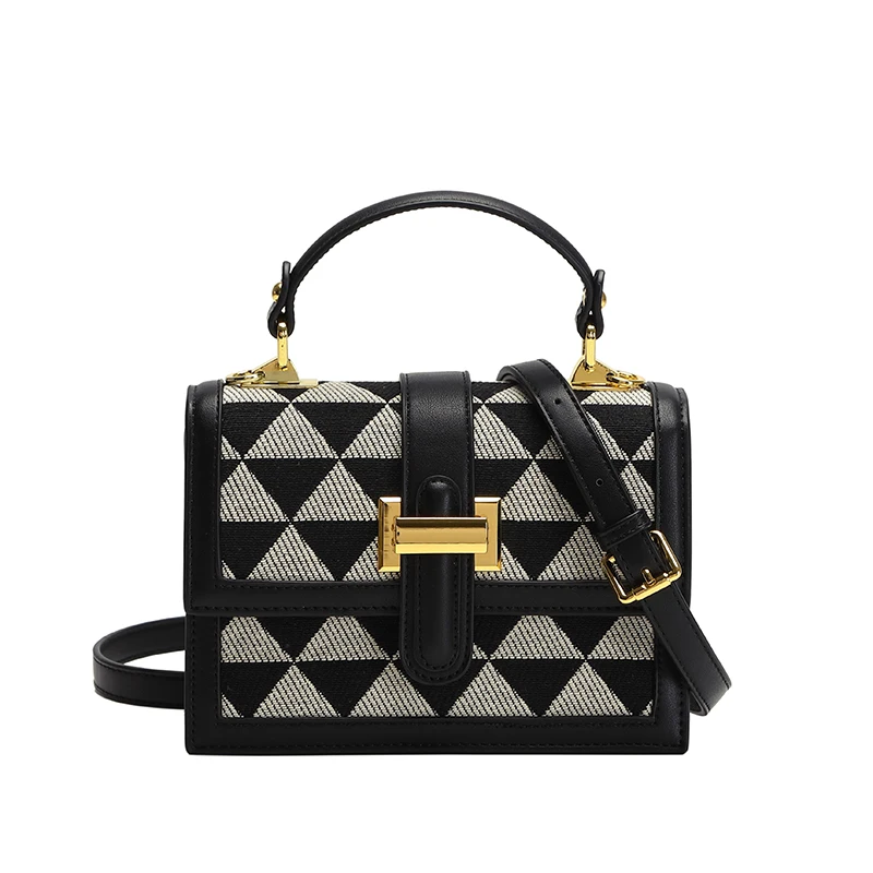 2022 Guangzhou Wholesale Unbranded Geometric Print Ladies Handbags Square Bags Luxury Women Messenger Hand bags