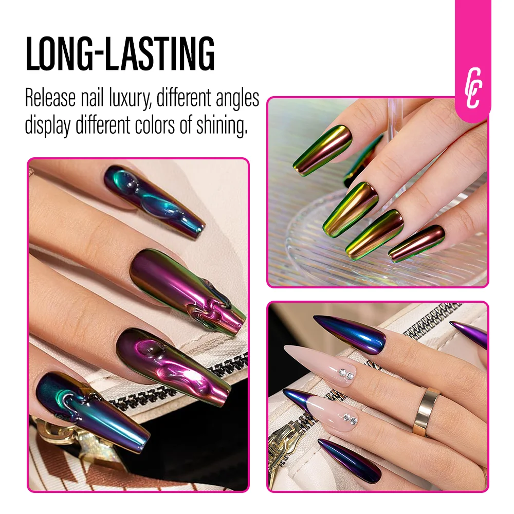 New Trend Aurora Mirror Nail Liquid Private Label Magic Chrome Nails Mirror Powder Wholesale
