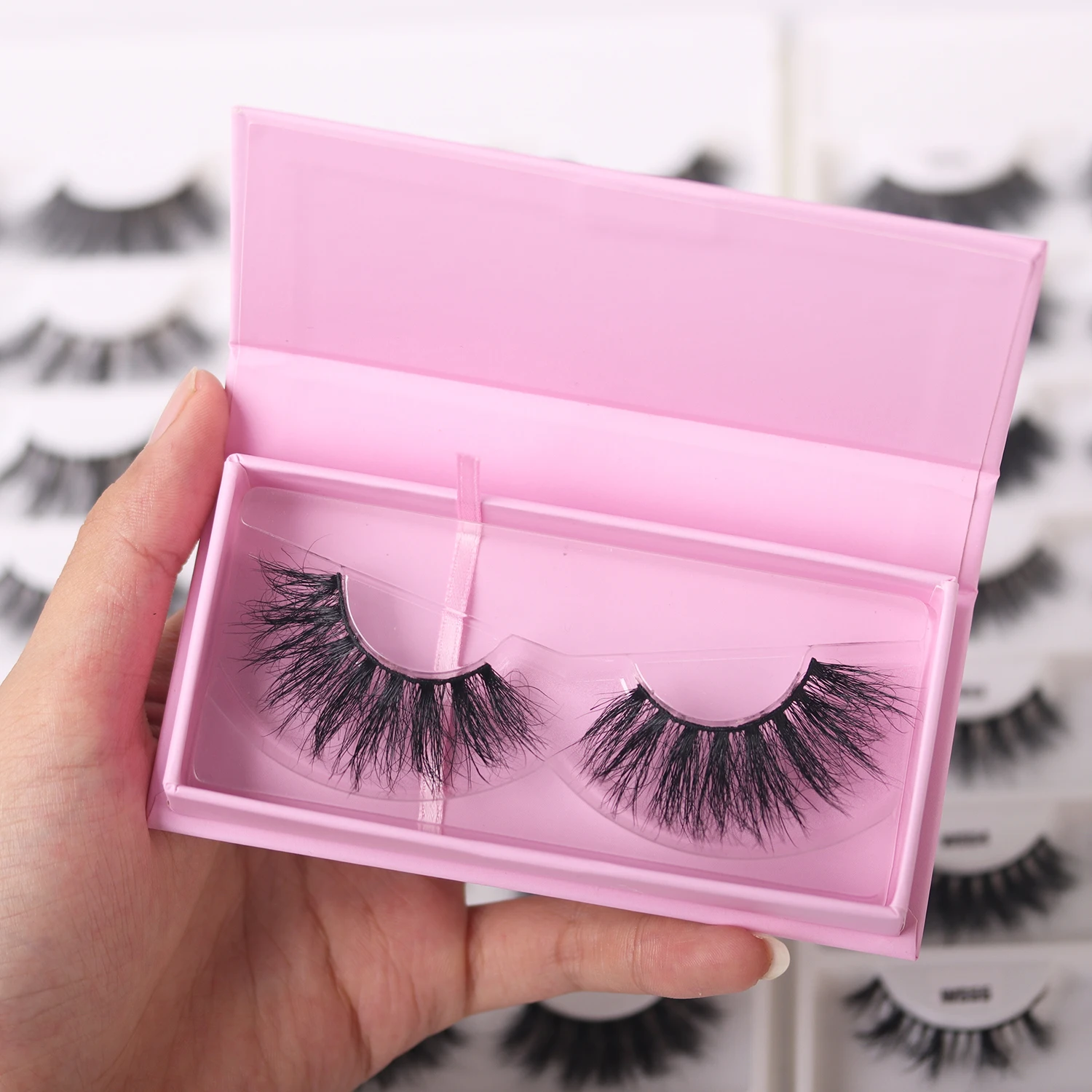 TOP Quality OEM Wholesale Private Label Reusable Silk Lash Cases False Eyelash Packaging Box