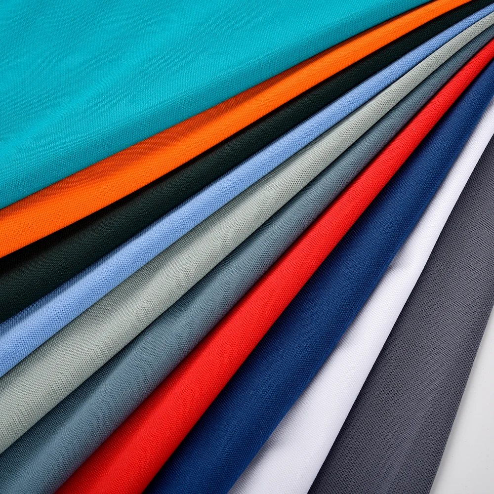 Custom Made High Grade Knitted Cotton Fabric 96% Cotton 4% Spandex Fabric For Polo Shirt