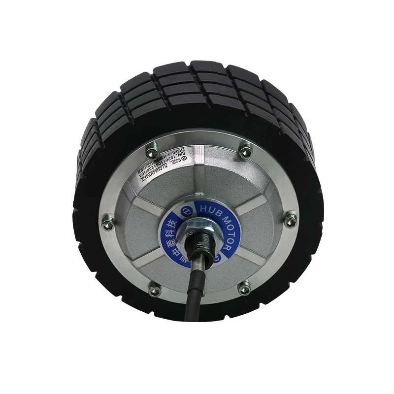 ZLTECH high performance 4.5inch 24V 200W 300RPM 150kg load IP54 1024 PPR encoder electrical driver wheel hub motor for robot