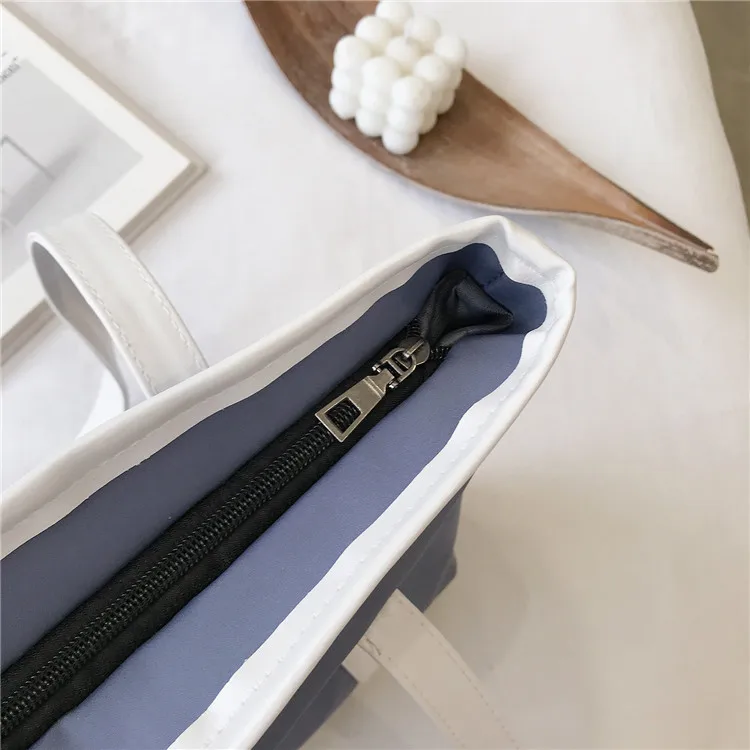 
Large Capacity Nylon Shoulder Bag Students School Class Portable Cloth Custom Tote Hand Canvas Bag 