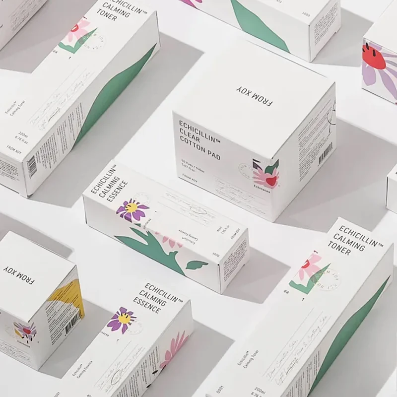 Wholesale Retail Thick Cosmetic Custom Skin Care Products Card Box White Card Paper boxes Cosmetic Packaging Care Boxes