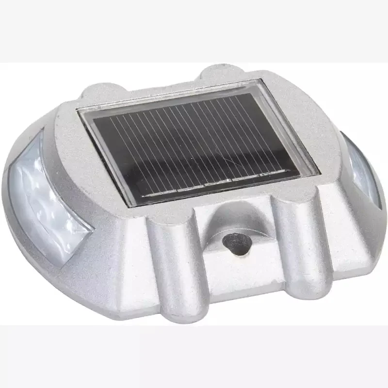 Flat 6 LED Driveway Safety Flashing Light Studs Solar Powered Aluminum Road Reflectors Outdoor Solar Road Stud Warning Marker