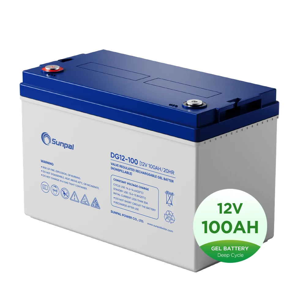 Sunpal Batterie Gel Solaire глубокий цикл 12 В 100Ah Солнечная свинцово-кислотная батарея