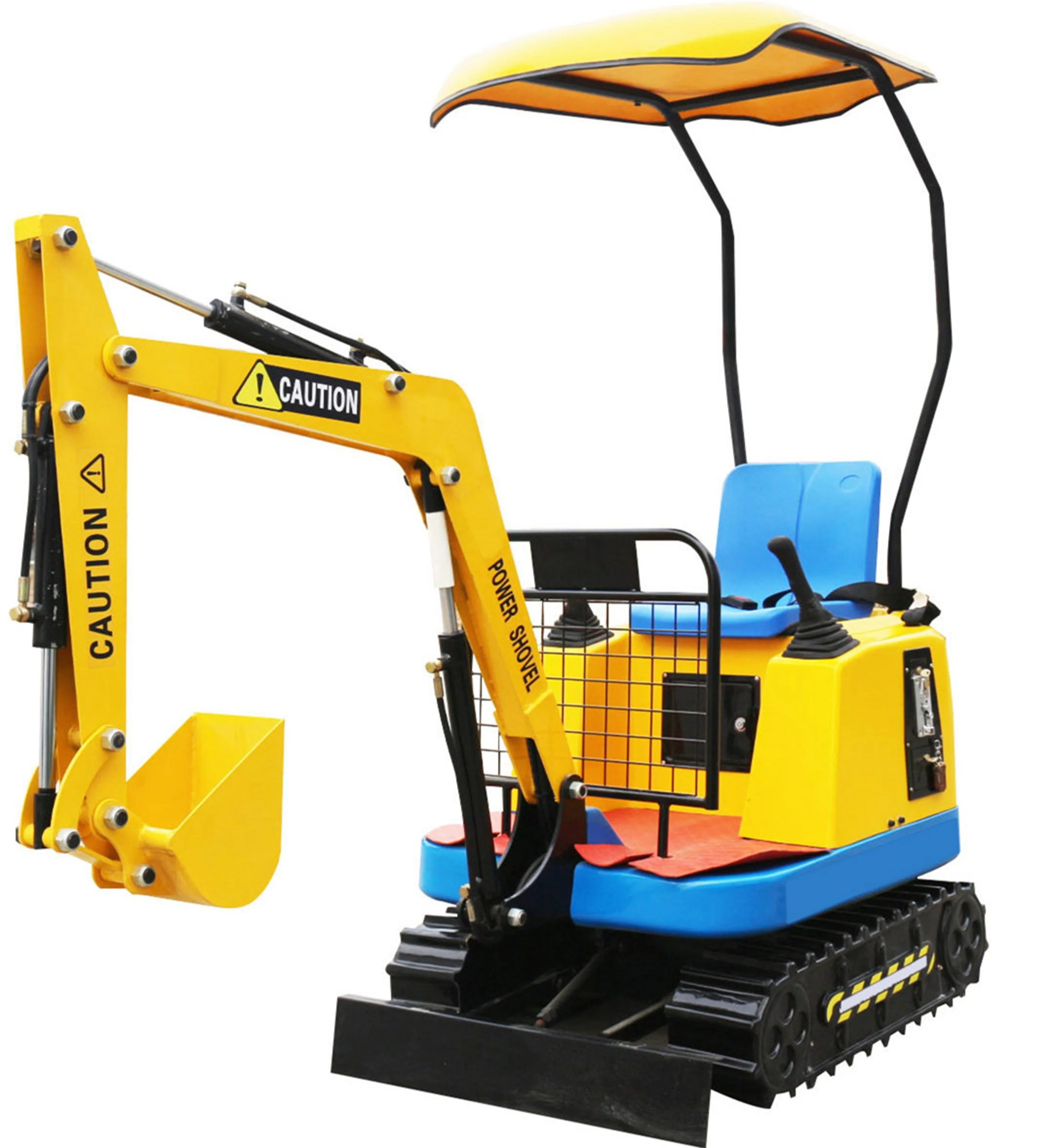 WZD-9 Indoor/Outdoor Mobile and Flexible Parent-Child Interactive Amusement Project Simulation Excavator Park Made of Metal