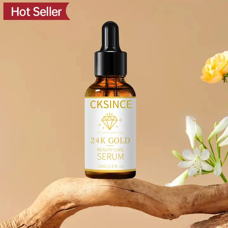 CKSINCE Brand Custom Wrinkle Recovery Activating 24K Gold Facial Serum Private Label Double Skin Care Face Serum