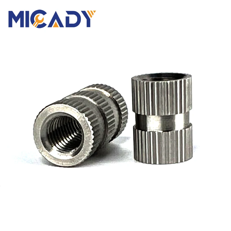 Female Thread Size Custom Knurled embedded insert nuts stainless steel bolt nuts injection molded stainless steel screw nuts