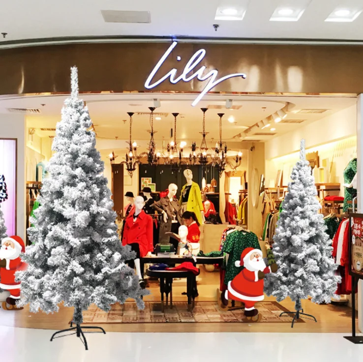 High Quality Custom Flocked Artificial Christmas Tree Snow Effect Indoor Outdoor Holiday Decoration