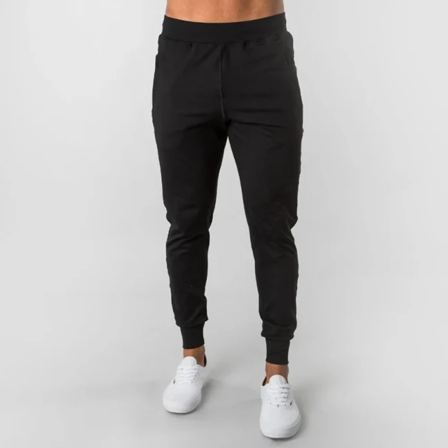 Custom Logo Drawstring Workout Fitness Gym Jogger Pants Slim Fit Sports Training Sweatpants With Zipper Pockets