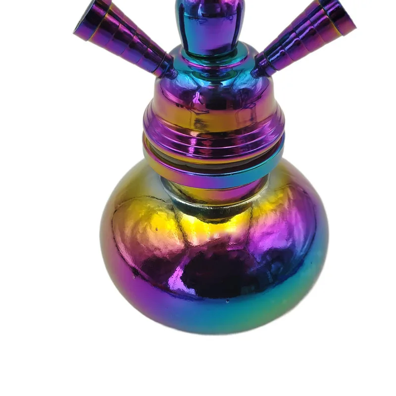 2022 Rainbow Aluminum Glass Tobacco Arab Hookah Shisha For Bar Party hookah Accessories