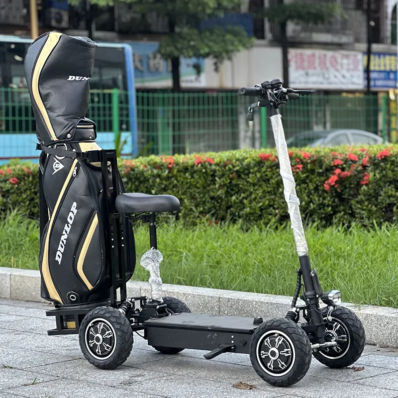 Dual Motor 2*1000W Electric Scooter Electric Vehicle Golf Cart Rear Tray 4 wheel Rear Trailer Trolley For Sale