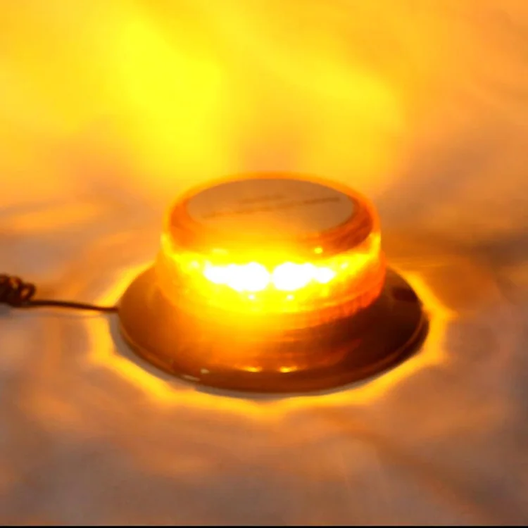 Biaochi Orange / Amber Beacon Light 12V 24V LED Strobe Rotating Beacon Flash Warning Light Emergency Hazard Signal Lamp