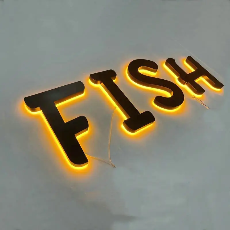 Outdoor remote control RGB lighting sign Custom Led 3D shop name glow sign board