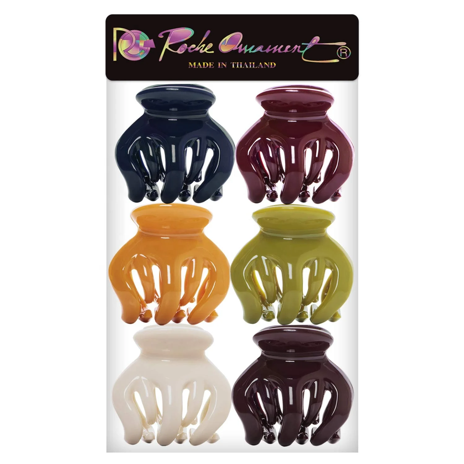 Finestyle Womens Hair Pumpkin Interlocking Teeth No Slip Grip Strong Solid Ladies Beauty Accessory Classic Clamp Jaw Claw Clip