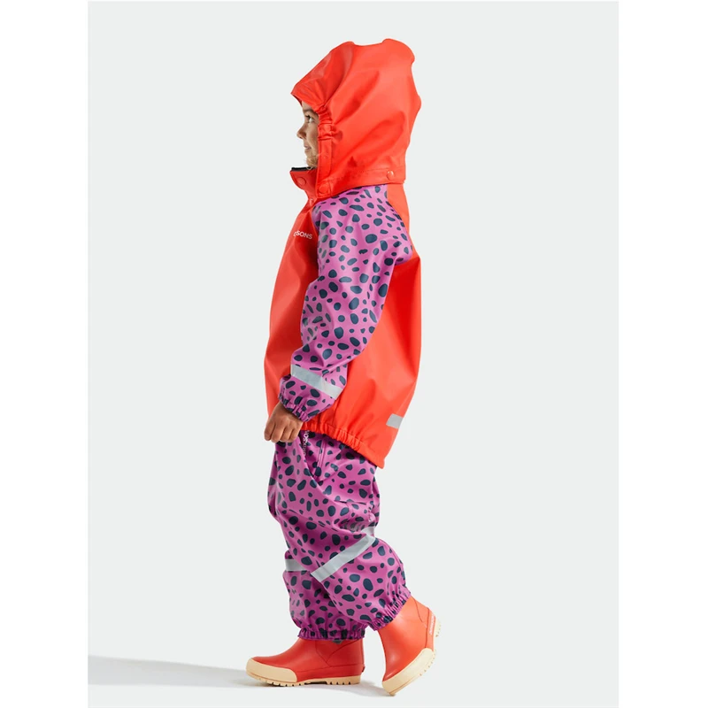 Plain Color Kids Red Raincoat High Quality Kids Raincoat Rain Boots Kids Waterproof