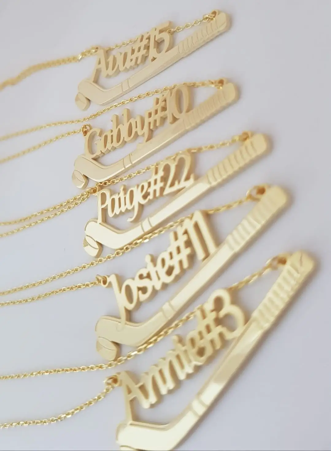 Stylish Stainless Steel Hockey Stick Pendant Personalized Name Jewelry for Hockey Lovers Custom Engraved Hockey Necklace