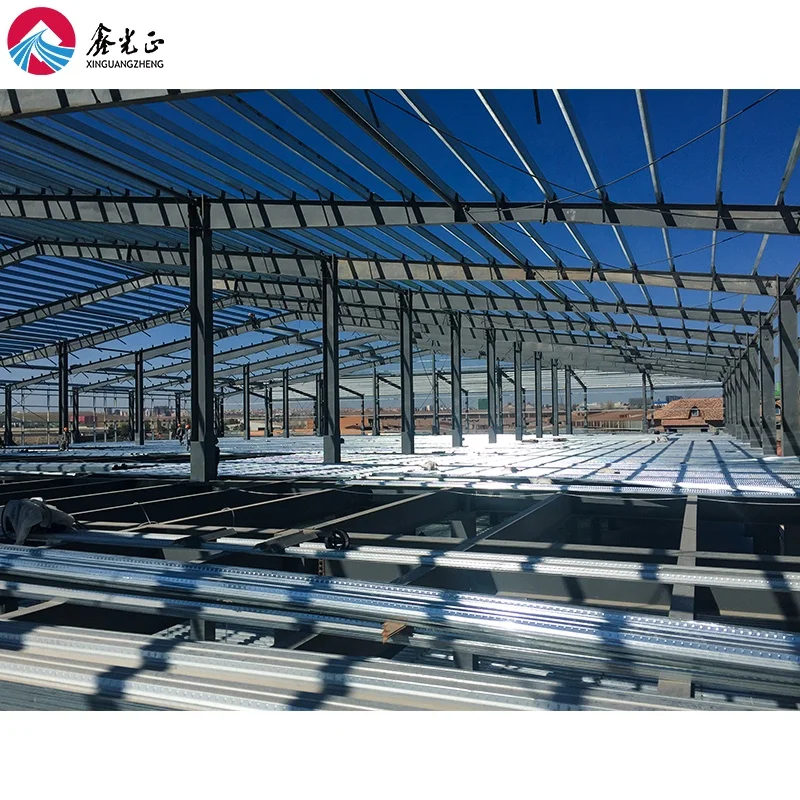 Steel Structure Construction Projects Fabricated Prefabricated Steel Store Building/Supermarket shopping mall storage shed