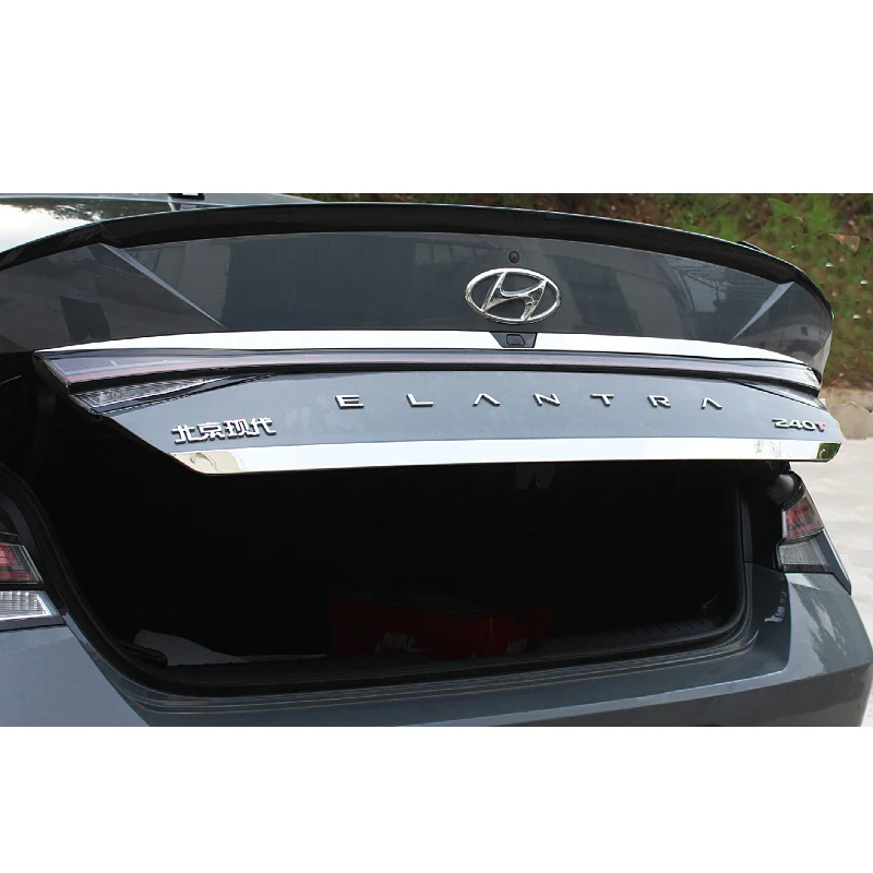 Для hyundai elantra 2021 2022 cn7 лента для заднего багажника автомобиля бампер Стайлинг выхлоп внешние аксессуары автокомплект