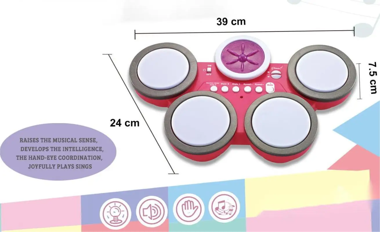 Professional Manufacturer Early Childhood Toy Hand Drum Musical Instrument For Sale