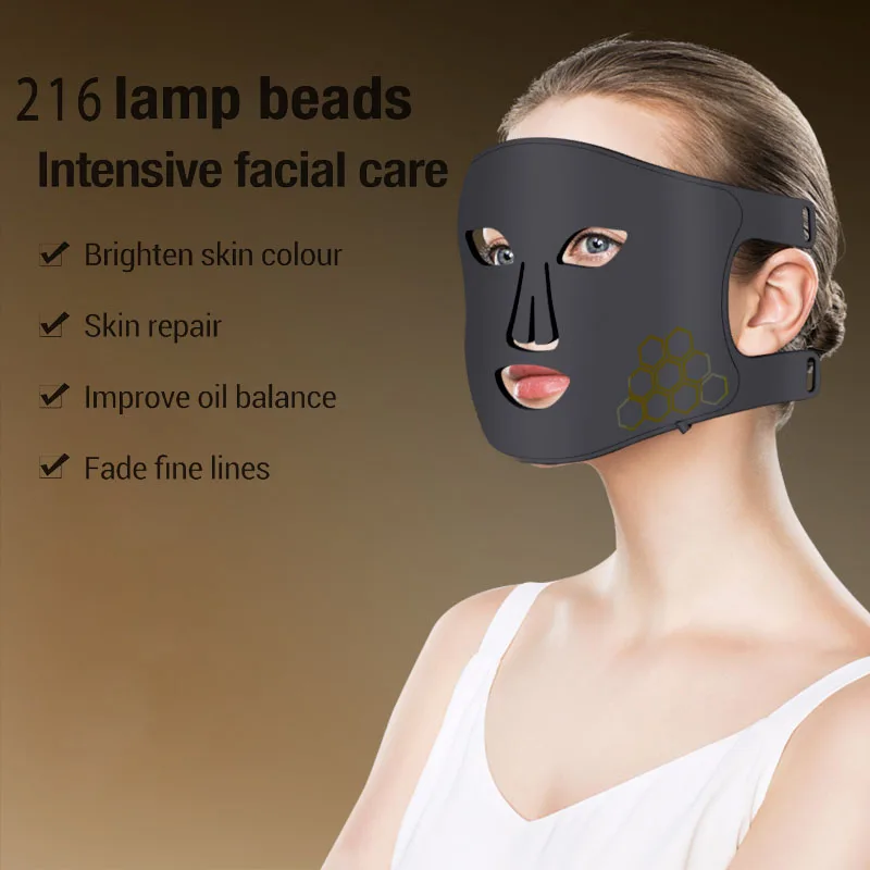 2024 OEM Led Mask Face Silicon Red Infrared Portable Rechargeable Wireless Silicone Led Mask