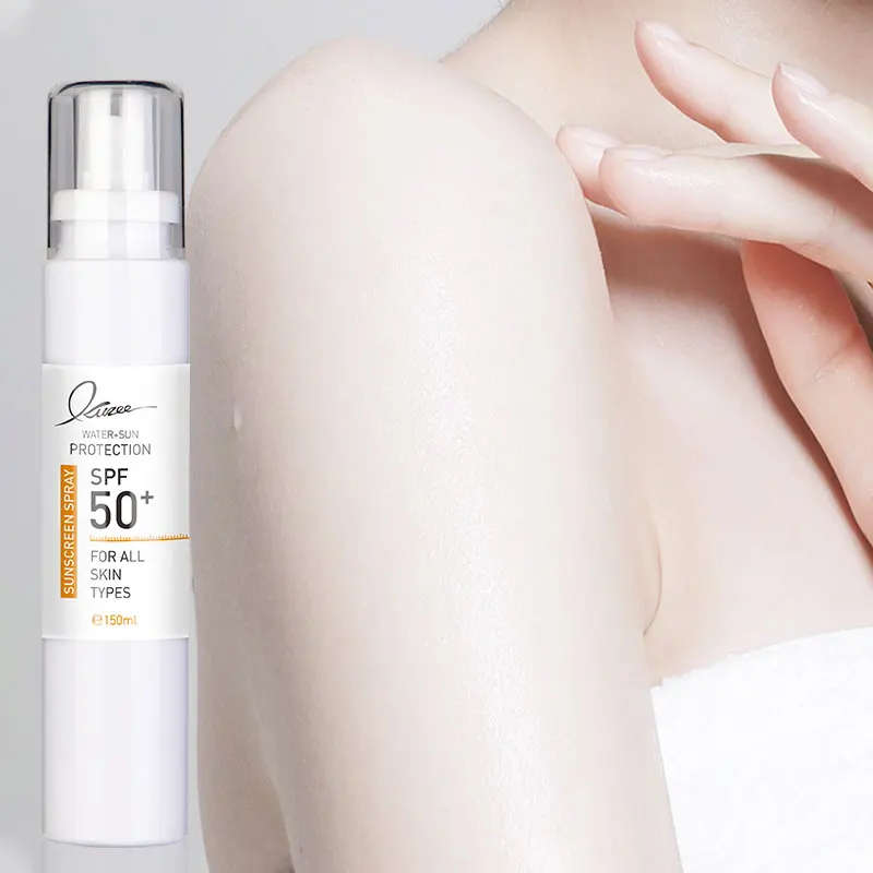 OEM/ODM Vegan Organic UVA/UVB Sunblock Hydration Whitening Waterproof SPF50+ Zinc Sunscreen Spray