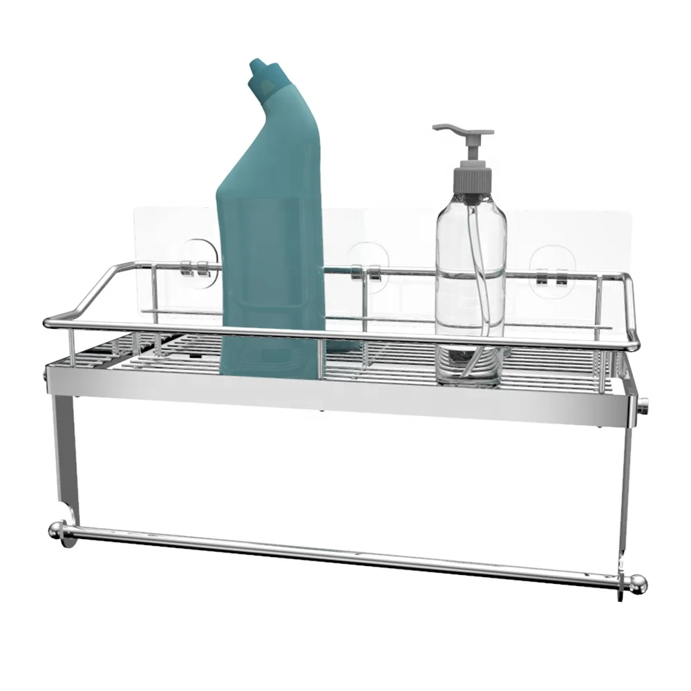 
Factory Price Wall Mount Hanging Stainless Steel Bath Basket Storage Combo Bathroom Organizer 
