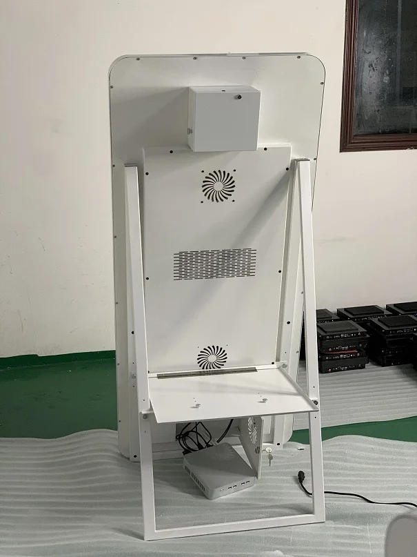 55' classic smart slim miami selfie magic glass mirror kiosk 3 photobooth and printer machine frame rond case with camera p