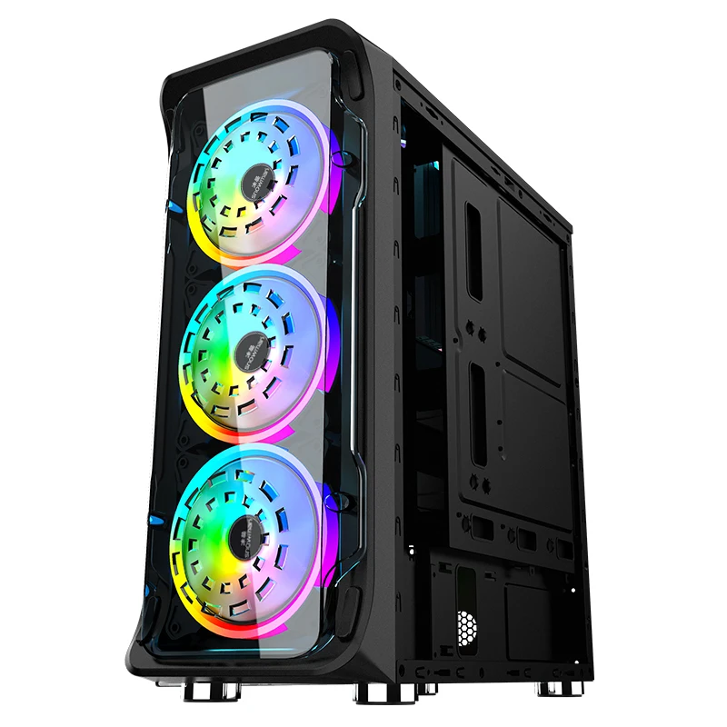 SNOWMAN Wholesales lowest price computer gaming pc case Side plate Tempering glass computer case PC Cabinet
