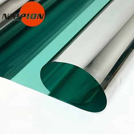 Silver Mirror Effect Window Tint Glass One Way Mirror Privacy Bullet Proof Building Window Glass Film 1.52*30m