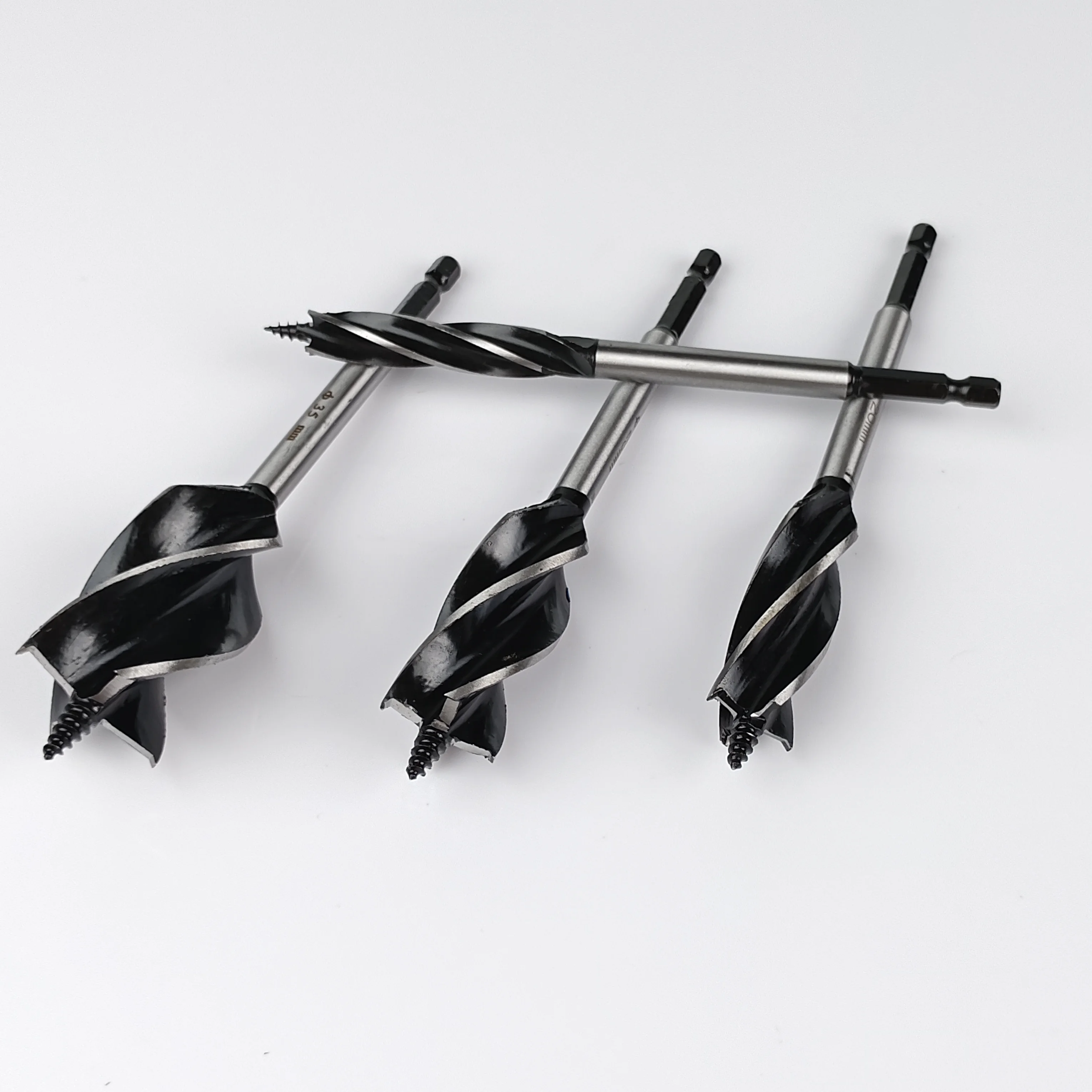 Zuishi Four slot woodworking support roller drill four blade wooden board sharp drill bit Multiple types hexagonal handle