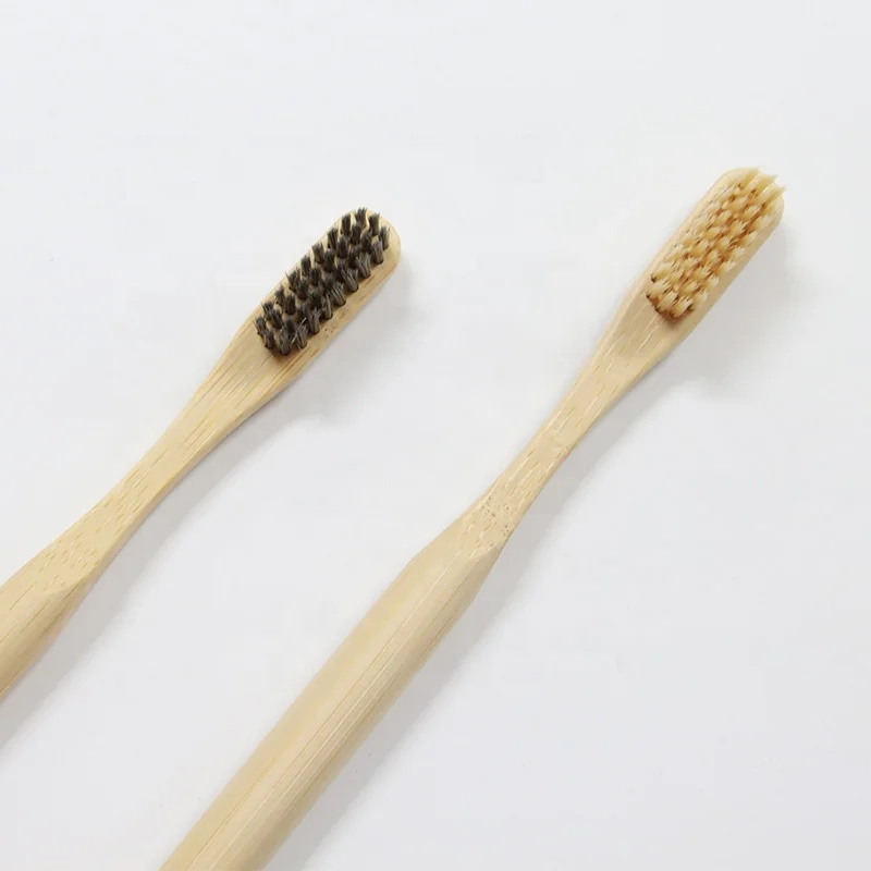 Wholesale Customized Logo Wood Bamboo Toothbrush with Soft Bristle for Home Travel Hotel Amenities Set