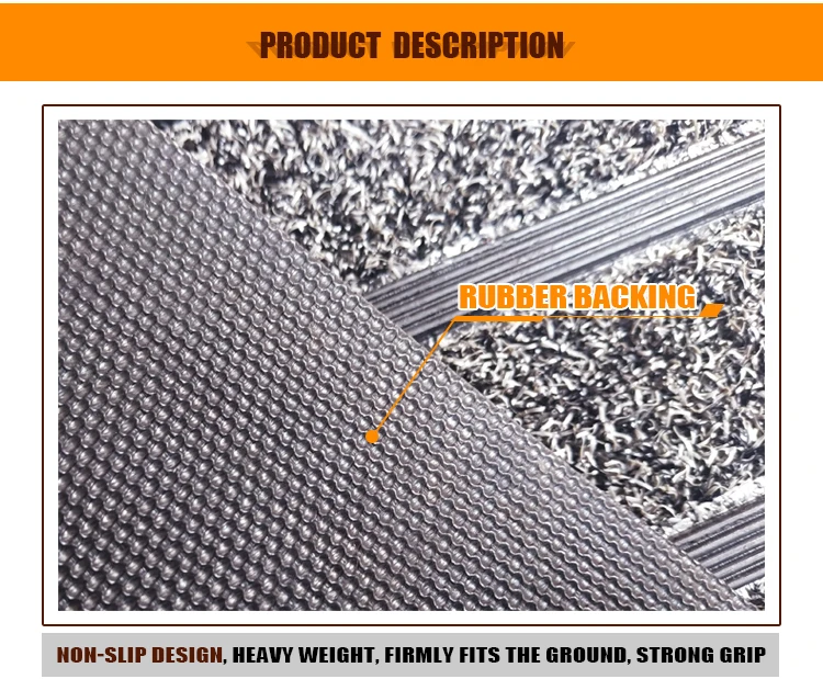 Pvc Door Foot Mat Tray Suppliers Clean Mud Floor grass surface Rubber Mat