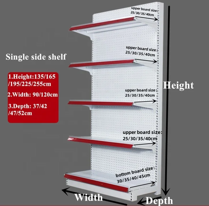 popular product simple style  White Supermarket Shelves Gondola Shelving shelving heavy duty metal storage shelves&unit