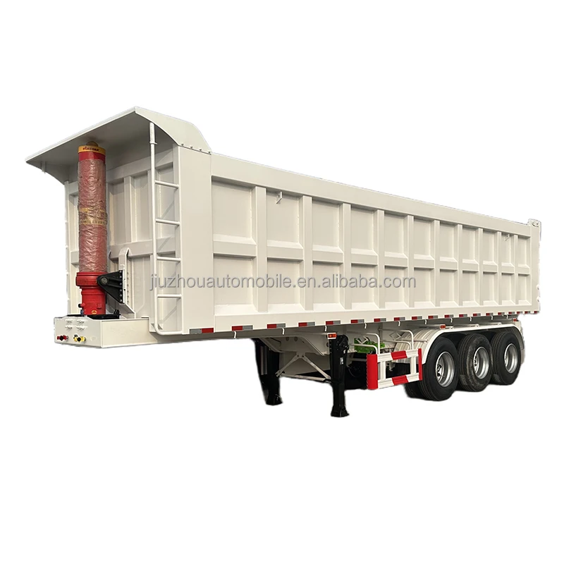 High Quality 3 Axle 12 Wheel FUWA Axle 50 Tons Dump Truck Dump Trailer for sale