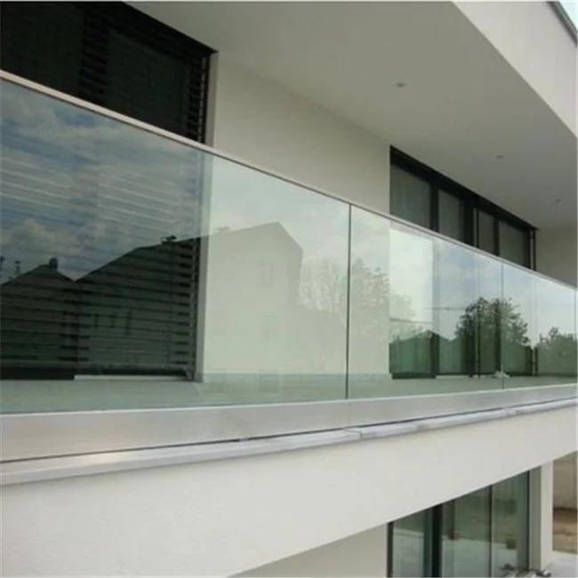 Prima  Outdoor Strong U-channel Base Balcony and Stair  Glass Railing  Glass Railings Modern Designs Railing