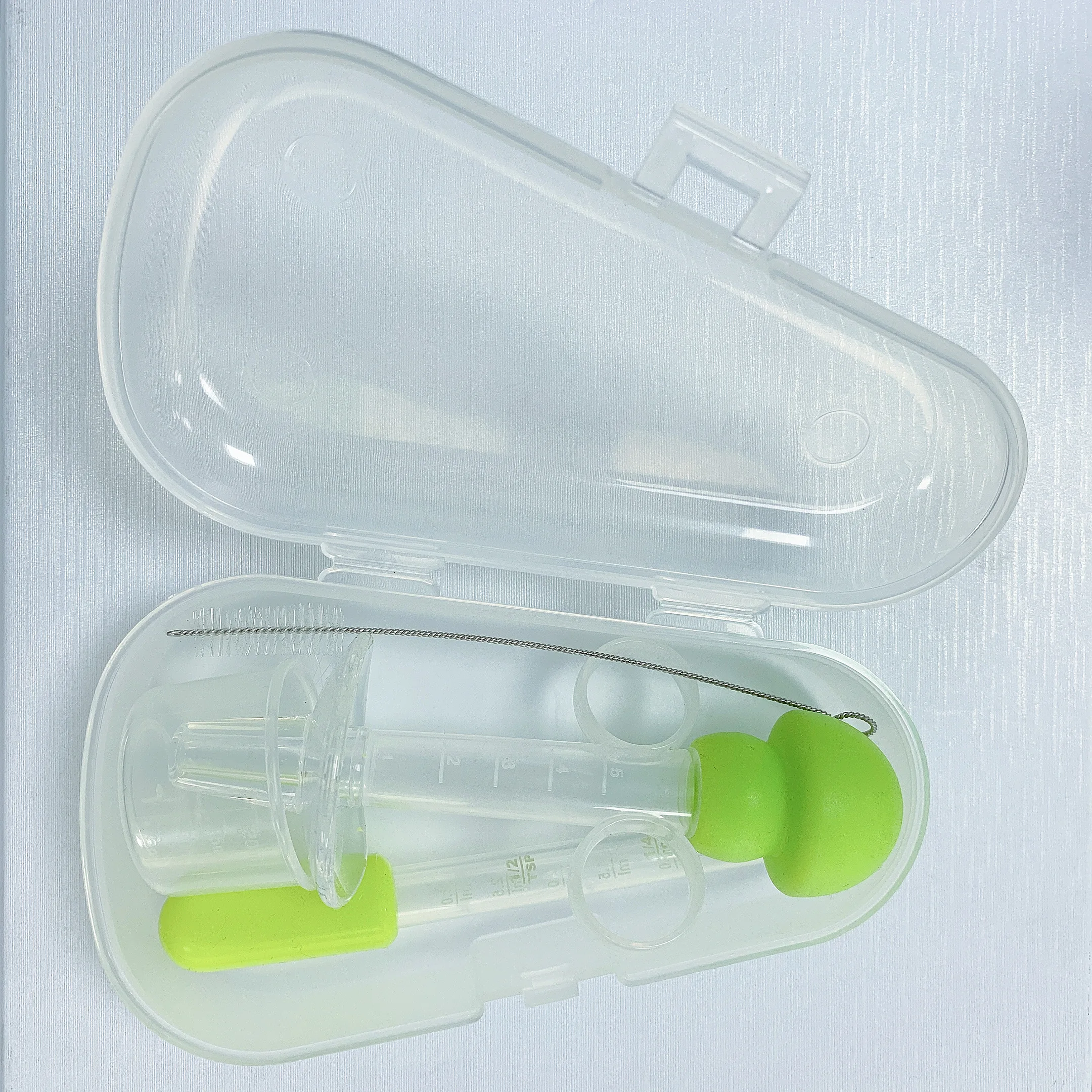 Factory Supply Baby Products Double Hole Syringe Baby Feeder Anti leak And Anti choke Silicone Drip Feeder Set