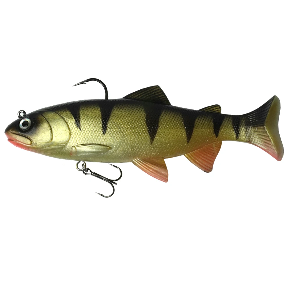 Customized Soft Plastic Trolling 18cm 125g Head Swim Artificial Baits T Tail Silicone Soft Bait Swimbait Wobblers Fishing Lures
