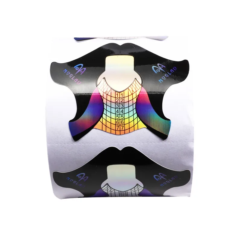 Hot Sale 300/100pcs Nail Extension Paper Holder Roll UV Gel Tips Forms Laser Phototherapy Extend Sticker Manicure Gel Tools