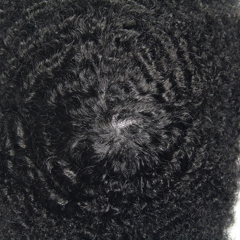 
Custom fashion natural afro curl pu skin top toupees, 100% brazilian human hair toupee ,7*9 afro toupee for black men 