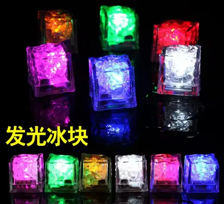 Light Up Ice Cubes for Drinks Glow in The Dark Waterproof Ice Cubes for Home Bar Supplies Summer Party Wedding Decor