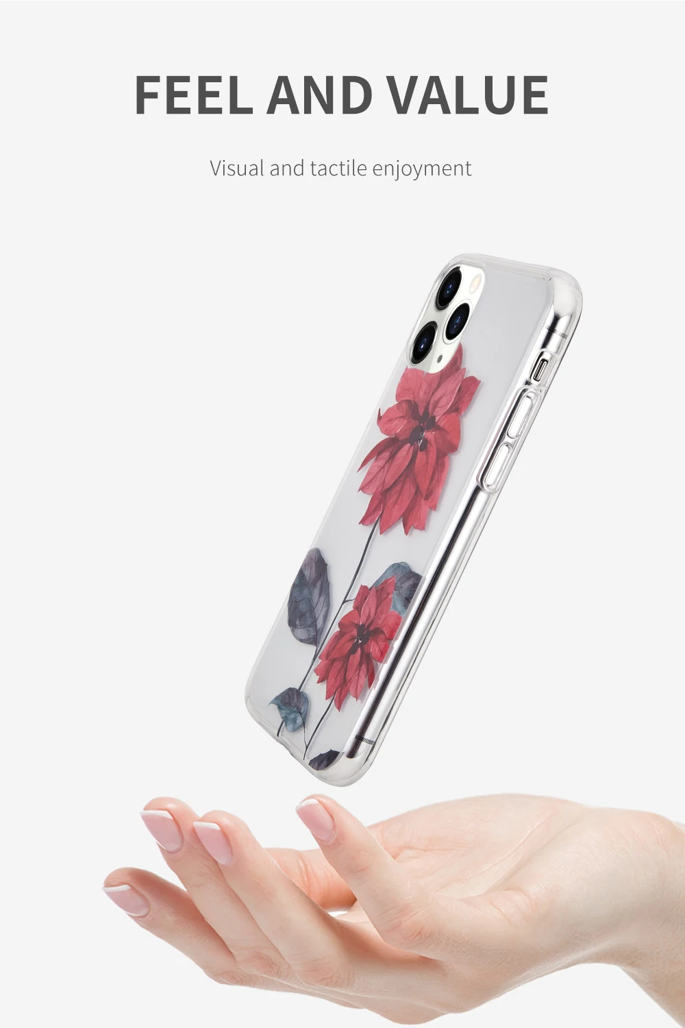 Fashion Custom OEM Color Printing Material Case Shockproof Transparent IMD Phone Case for iPhone 11