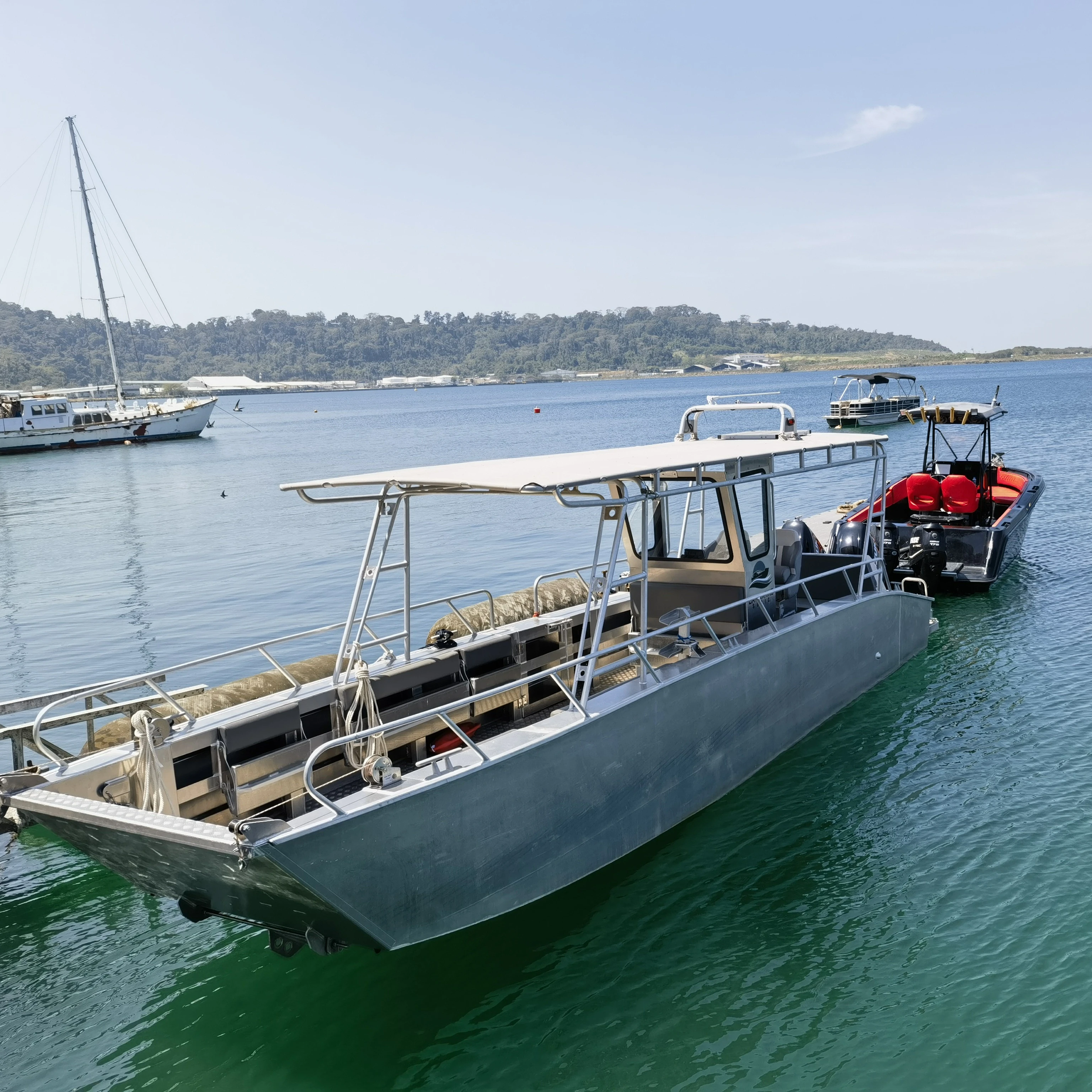 4 тонны 30 футов 9 м алюминиевая Центральная каюта открытая морская баржа лодка морское десантное судно для продажи