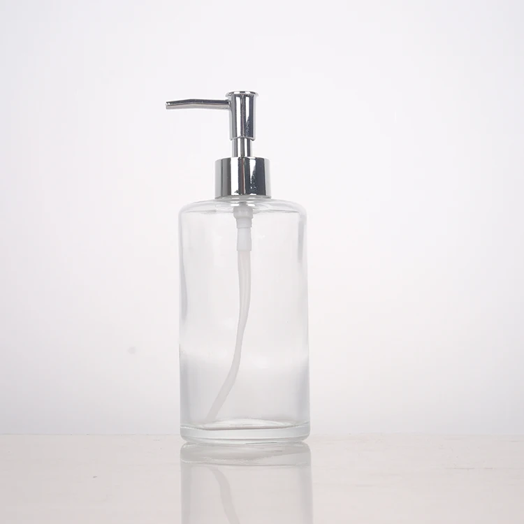 500ml bath glass bottle Hand sanitizer hair bottle with pump