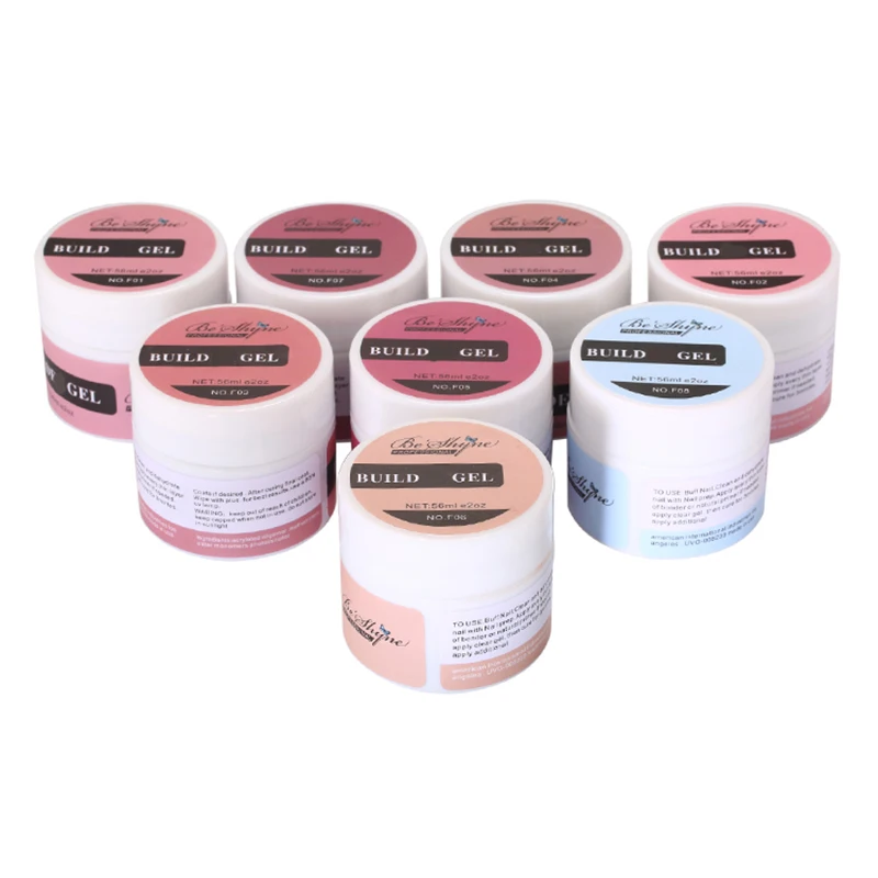 Acrylic uv nail gel builder Nail Polish Uv Led Gel Nude Color Extension Matte Nail Polish Gel