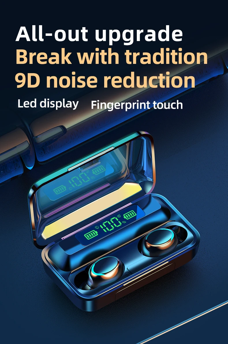  Оптовая продажа F9 новые наушники беспроводные Bt 5 0 водонепроницаемый In-Ear Наушники Mini V5.0