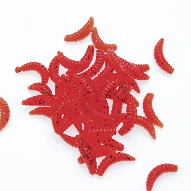 2cm Bread worm maggot cordyceps crucian carp bait lure bait softworm fishing worm lure soft plastic bait pike