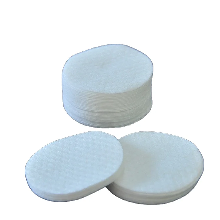 New Arrival Organic Size 5.5cm Round Cotton Pad 80gsm Facial Thin Makeup Remover Pads