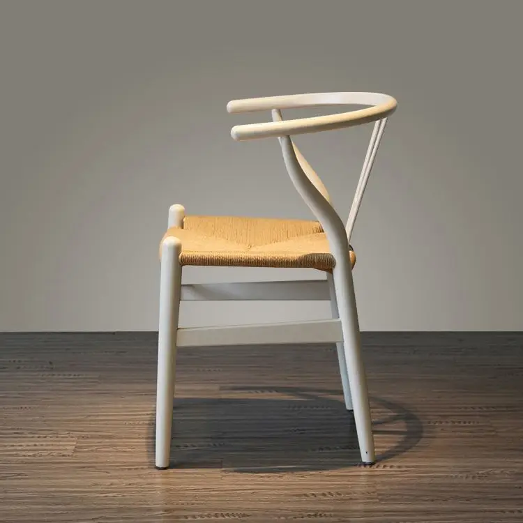 Cheap restaurant furniture white ash wood Hans Wegner Y stylish wishbone dining chair for sale